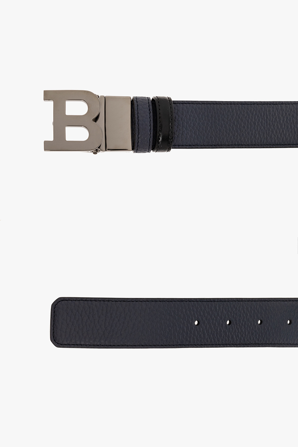 Navy blue Reversible belt with logo Bally SchaferandweinerShops Canada